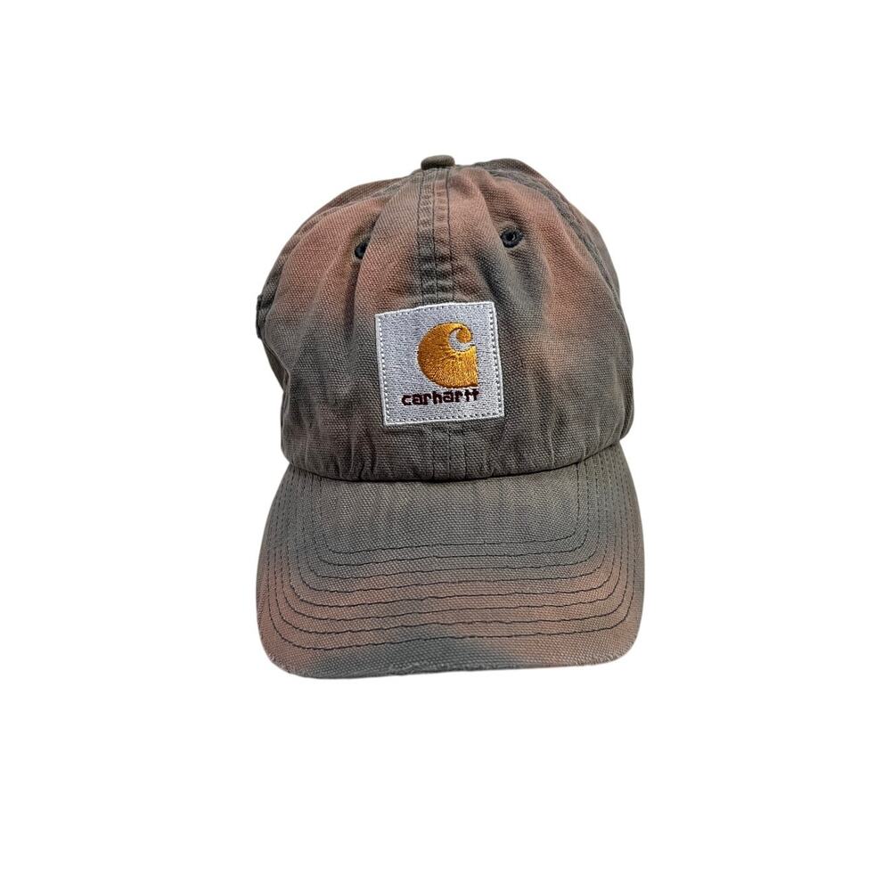 Y2K Carhartt Men's Distressed Tan Canvas Cap